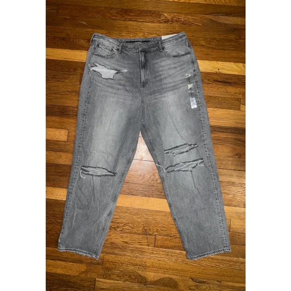 American Eagle Gray High Rise 90s Boyfriend Jeans 20L - Picture 3 of 8
